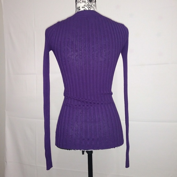 Mossimo Tight Ribbed Purple Sweater - Picture 2 of 2